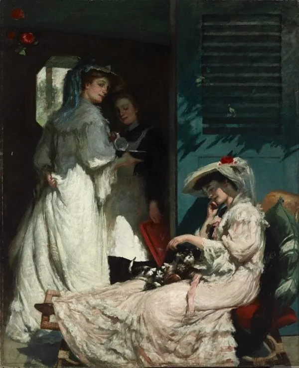 A summer morning, by Rupert Bunny, oil, 1908