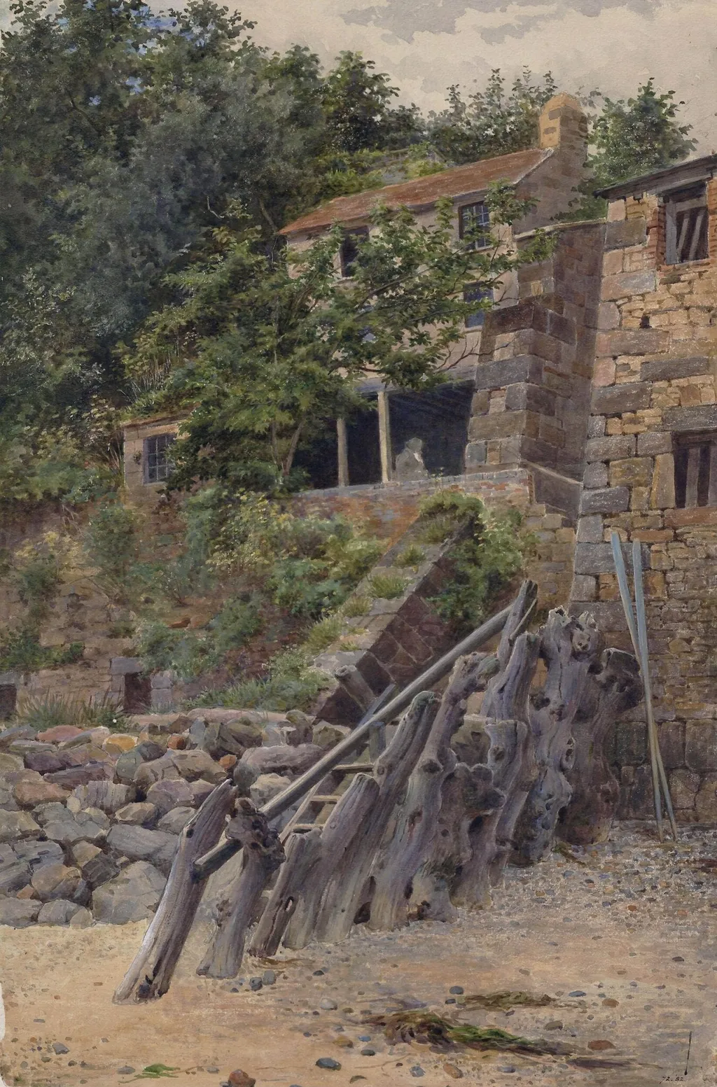St. Austin's, Jersey, by S.F. Mills, watercolor, 1870