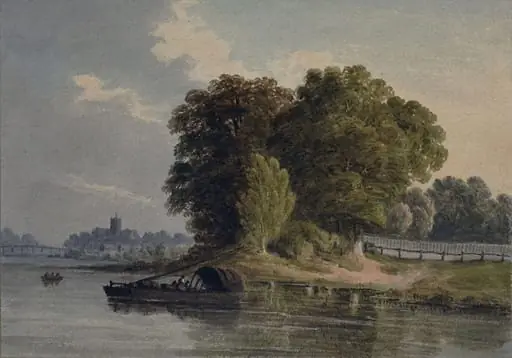 View on the Thames near Battersea Bridge, by S. Malkin