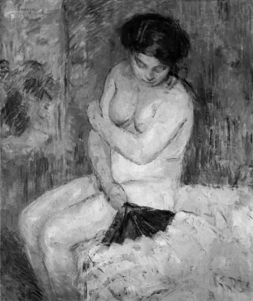 Seated Female Nude, by Søren Onsager, unspecified, 1908