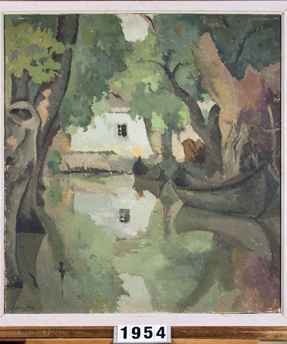 Peisaj în Deltă, by Sabin Popp, unspecified, 1922