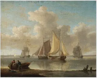Sailing Ships off Shore