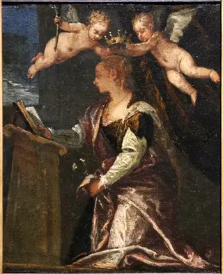 Saint Agatha crowned by Angels