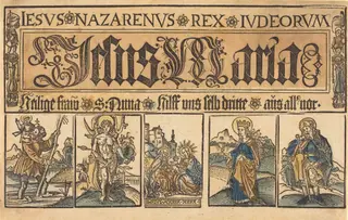 Saint Anne, The Madonna and Child and Saints Christopher, Sebastian, Clara and Roche