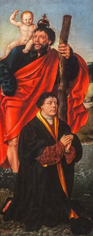 Saint Christopher and a Donor