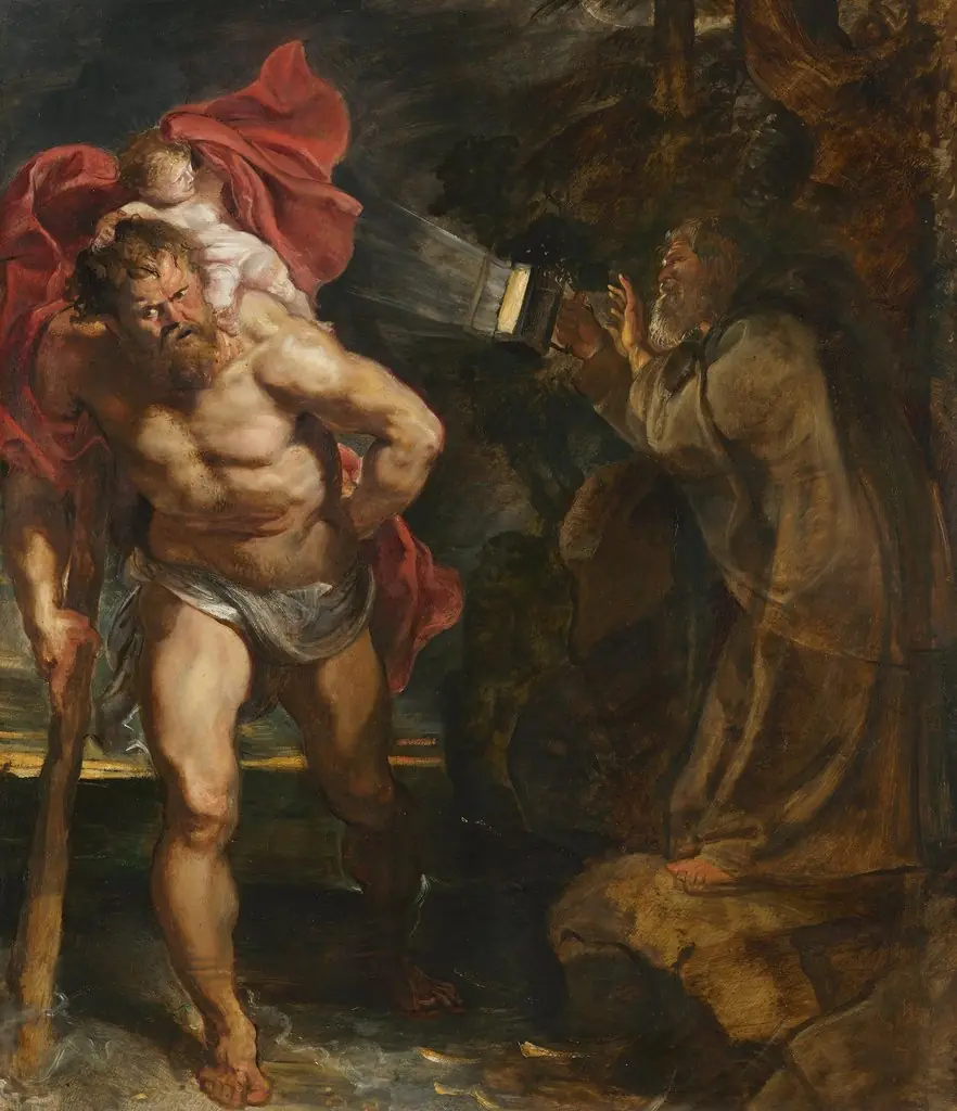 Saint Christopher and the hermit