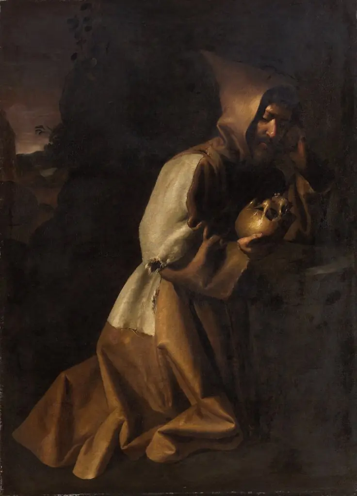 Saint Francis in prayer