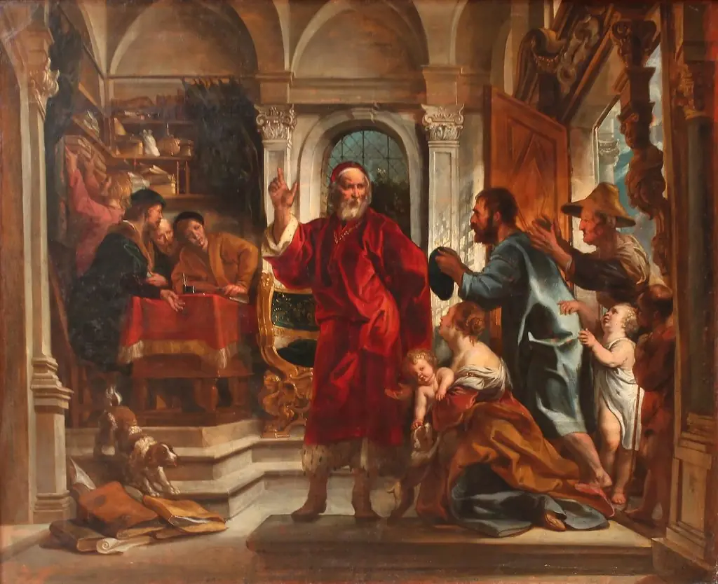 Saint Ivo of Kermartin helping the poor