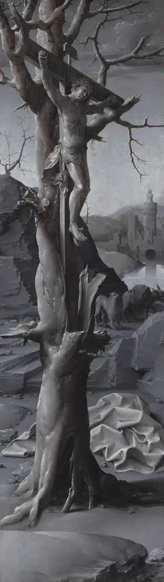 Saint Jerome Penitent [left panel], by Jan Gossaert