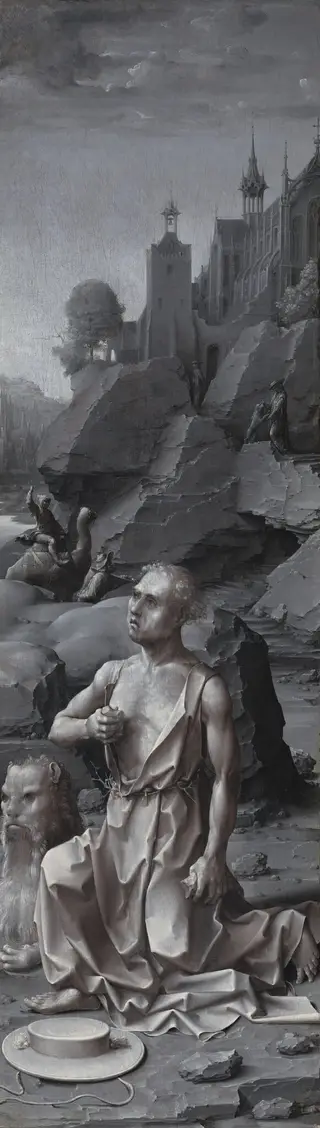 Saint Jerome Penitent [right panel], by Jan Gossaert