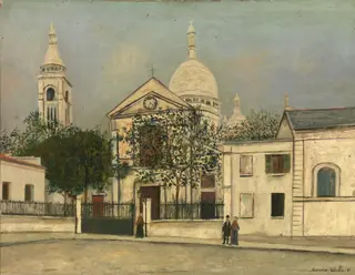 Saint Peter Church and the Holy Hart in Paris, by Maurice Utrillo