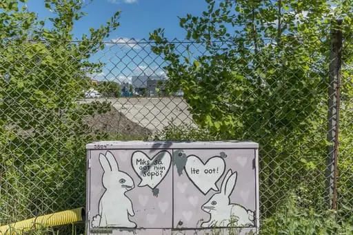 maalattu sähkökaappi Työnjohtajankadulla, by Sakari Kiuru