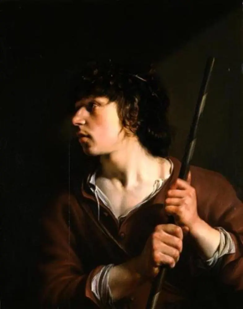 Young man with a wreath on the head, by Salomon de Bray