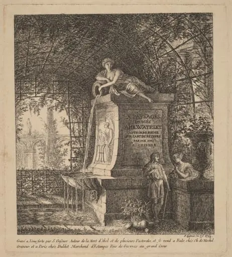 Fountain in a Summerhouse, by Salomon Gessner