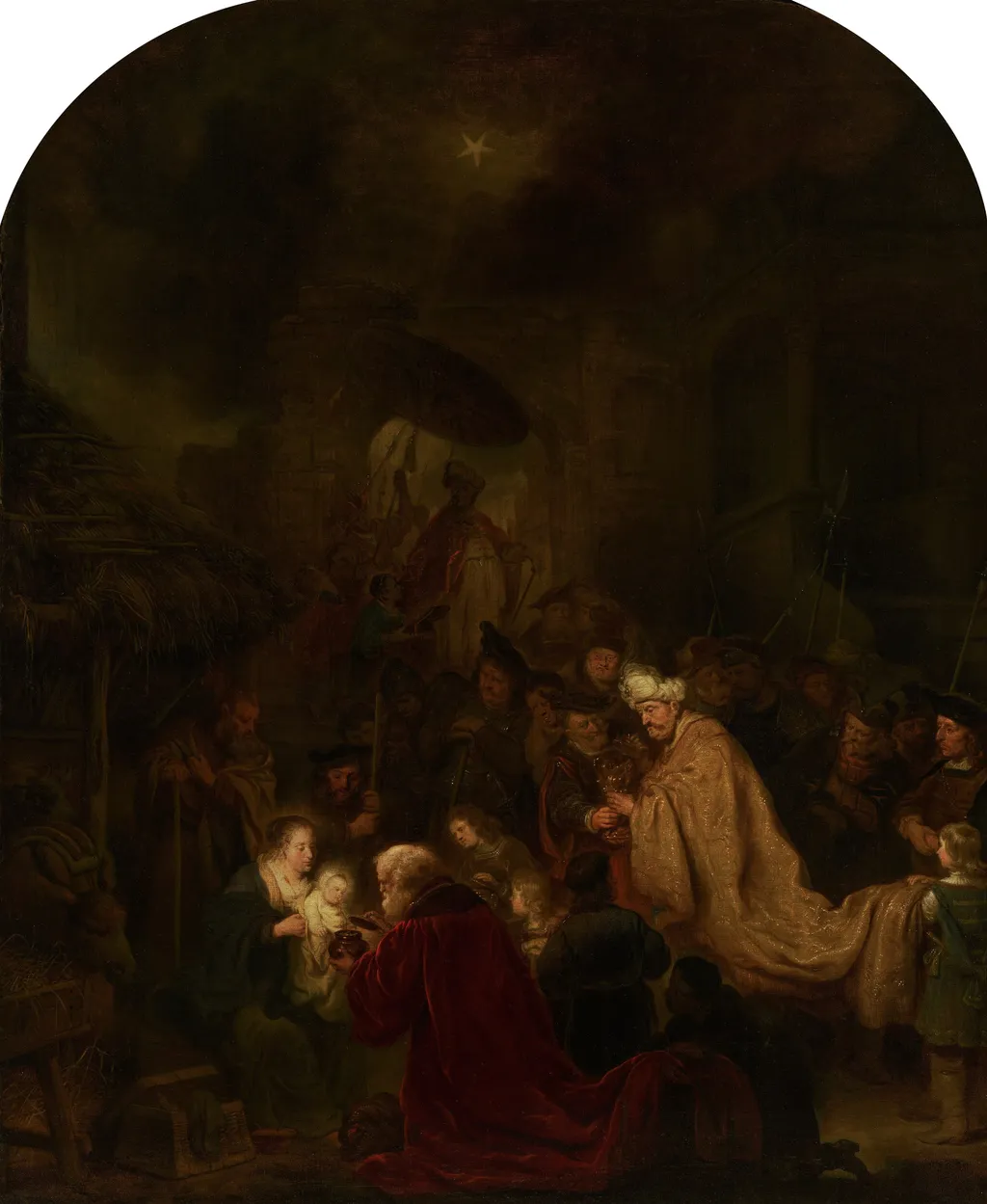 The Adoration of the Magi, by Salomon Koninck, oil, 1650