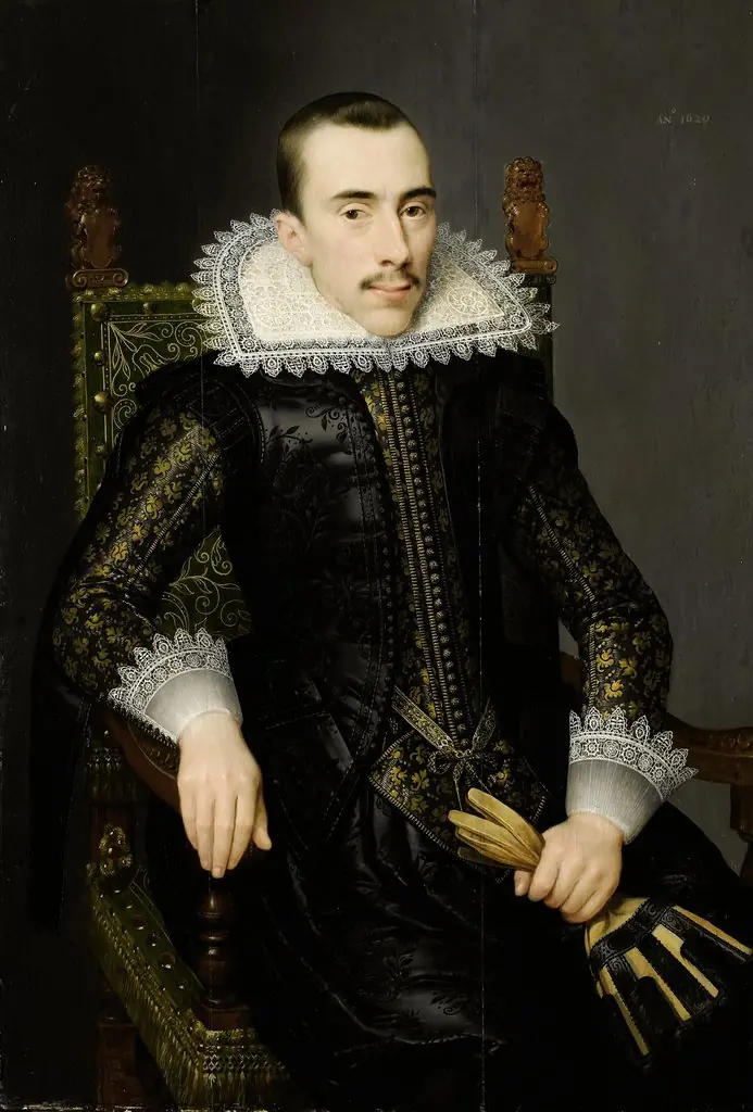 Portrait of a man, possibly Walterus Fourmenois (1596-1653), by Salomon Mesdach, 1620