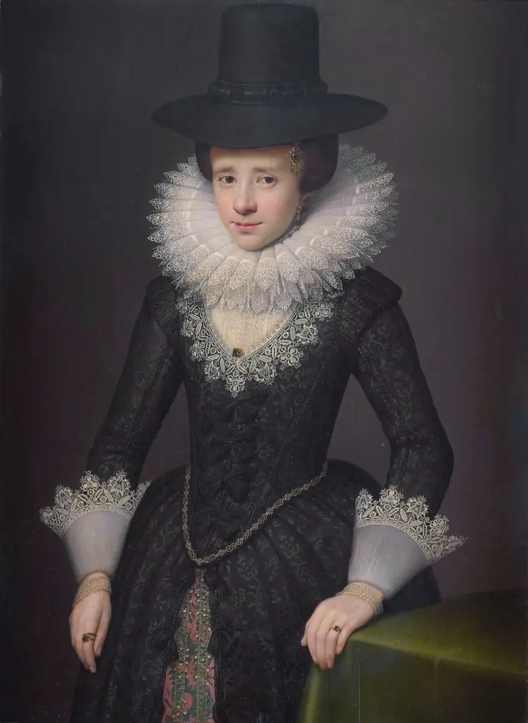 Portrait of Anna Boudaen Courten (1599-1622), by Salomon Mesdach