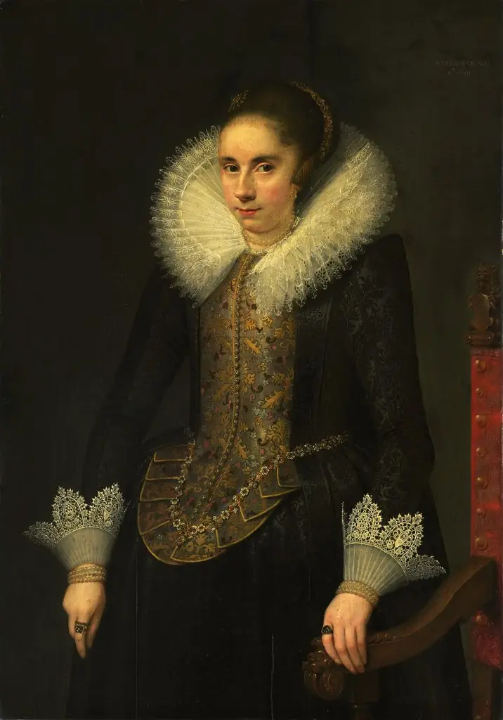 Portrait of Catharina Fourmenois (1598-1665), by Salomon Mesdach