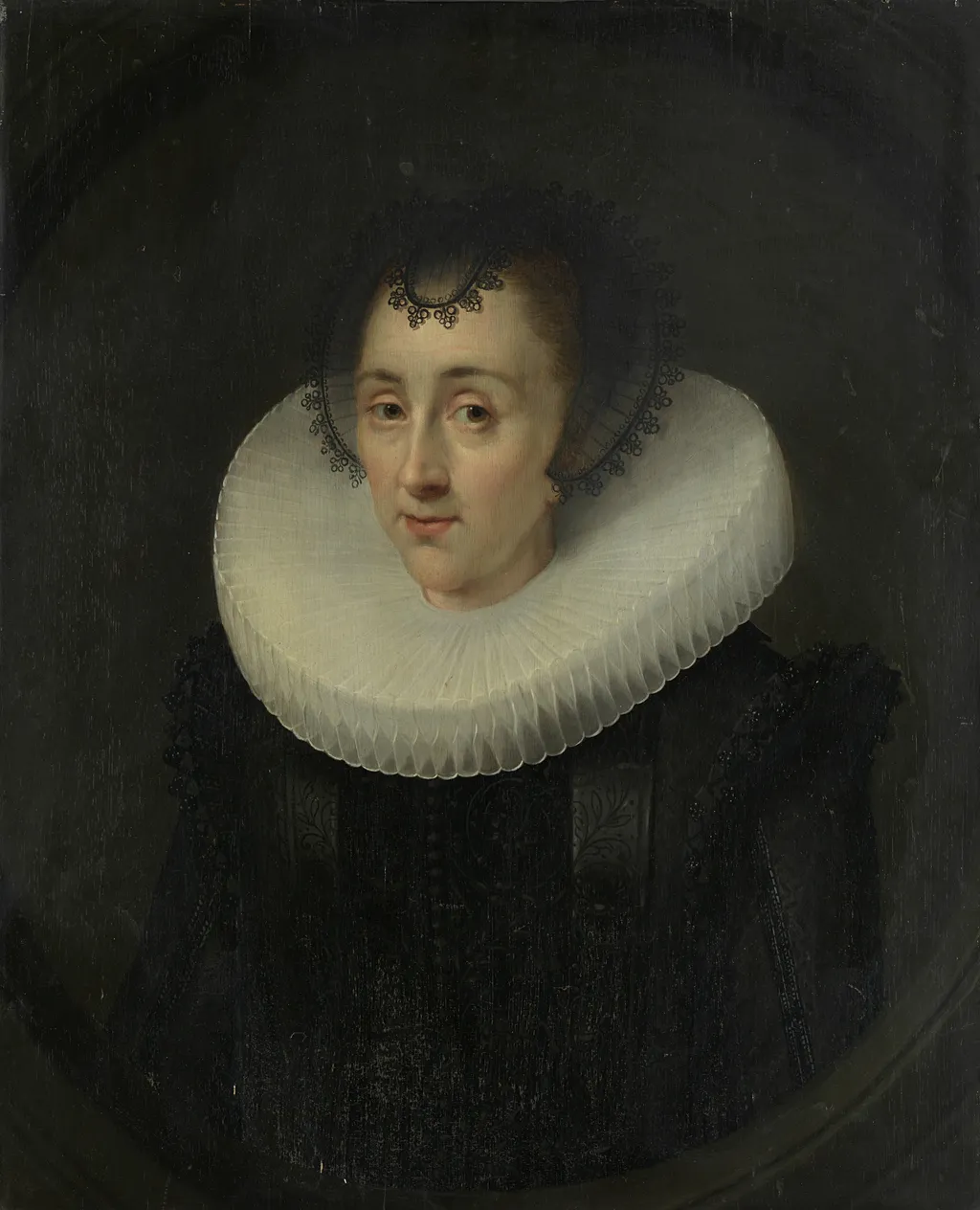 Portrait of Hortensia del Prado (?-1627), by Salomon Mesdach, oil, 1625