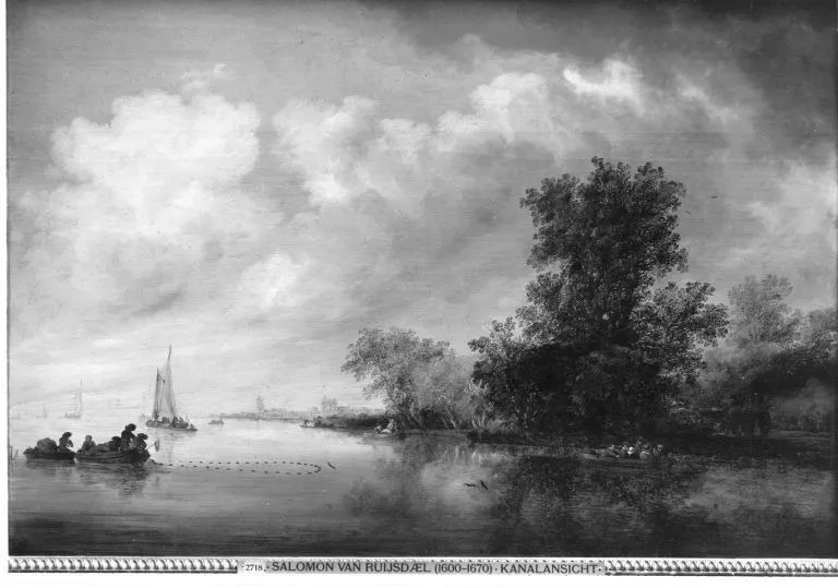 Canal landscape near Liesveld, by Salomon van Ruysdael, unspecified, 1642