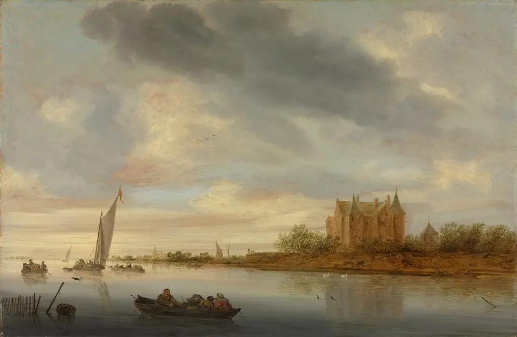 Castle on a River, by Salomon van Ruysdael