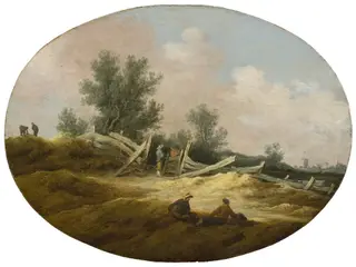 Landscape with a Wooden Fence and Figures, by Salomon van Ruysdael, 1630