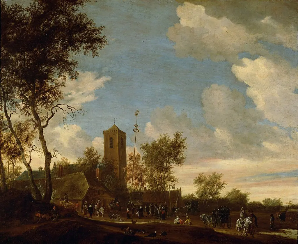 Maypole Festival, by Salomon van Ruysdael