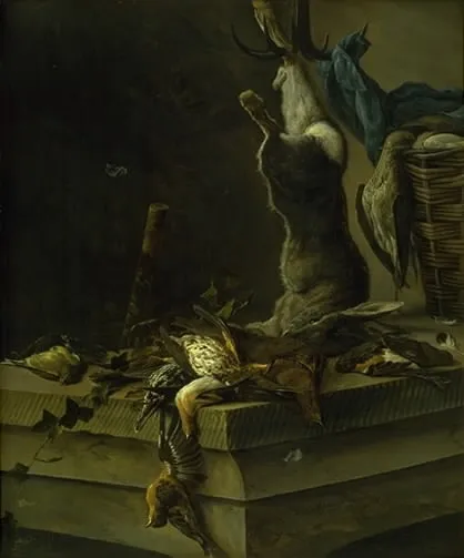 Still Life of Dead Game, by Salomon van Ruysdael, unspecified, 1662