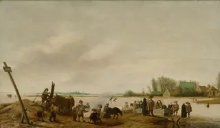 Winterlandschaft am Wasser, by Salomon van Ruysdael