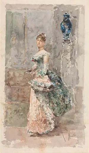 Lady in Formal Dress, by Salvador Barbudo Sanchez