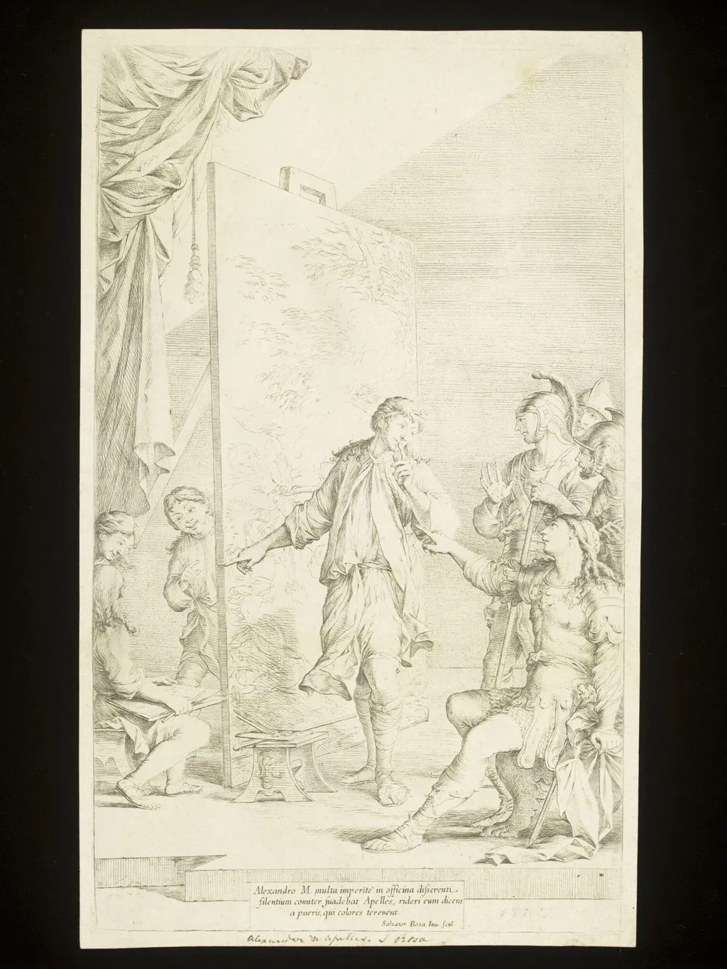 Alexander in the Studio of Apelles, by Salvator Rosa, 1662