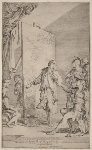 Alexander in the Studio of Apelles, by Salvator Rosa