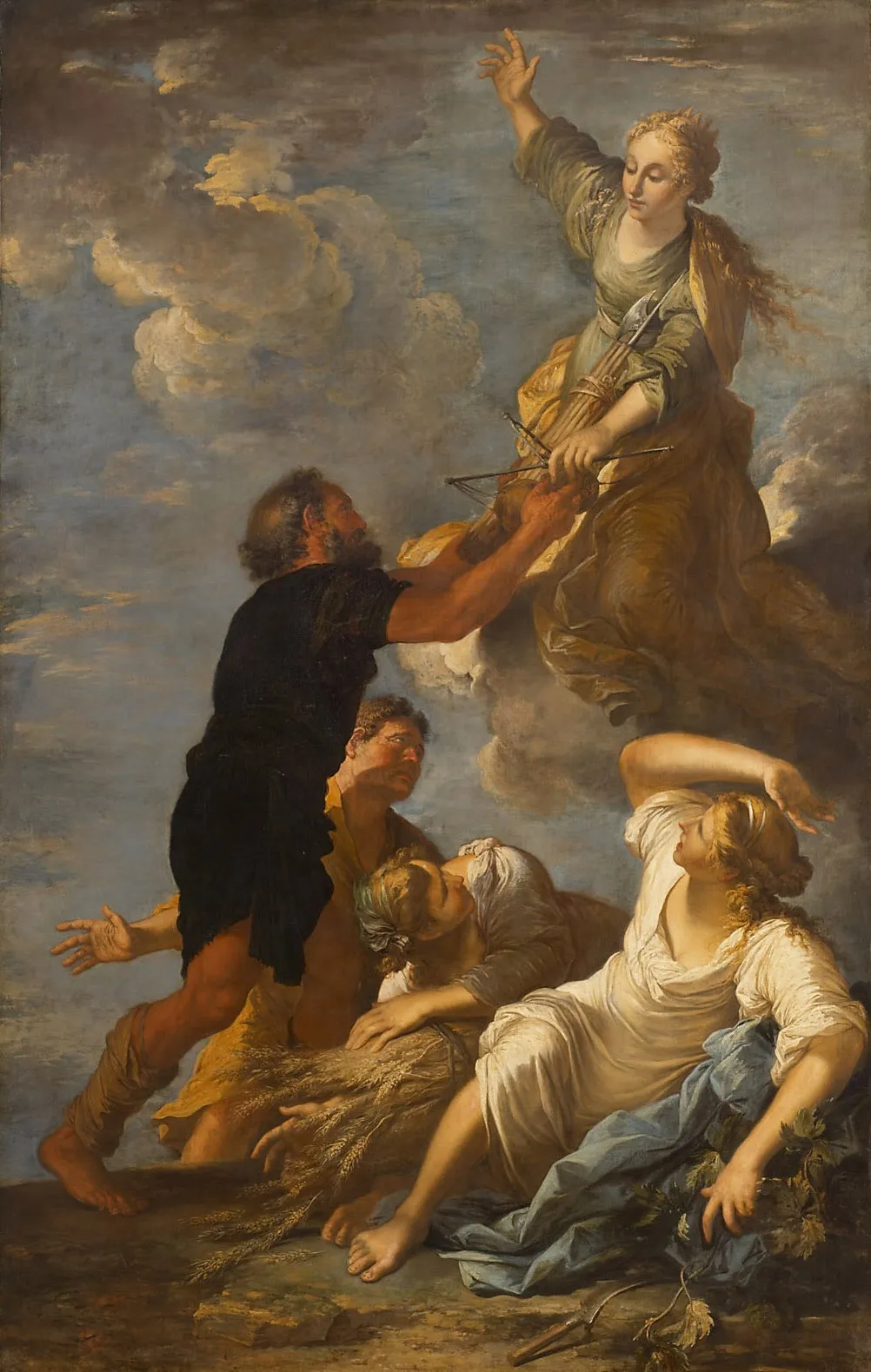 Astraea leaves the earth, by Salvator Rosa, oil, 1665