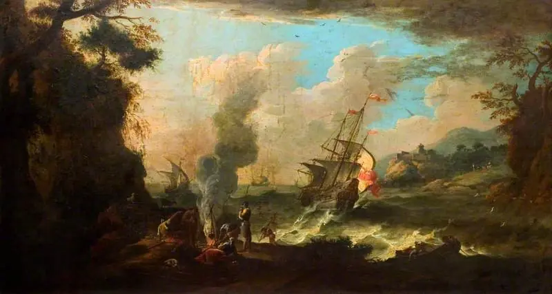 Coast Scene, by Salvator Rosa