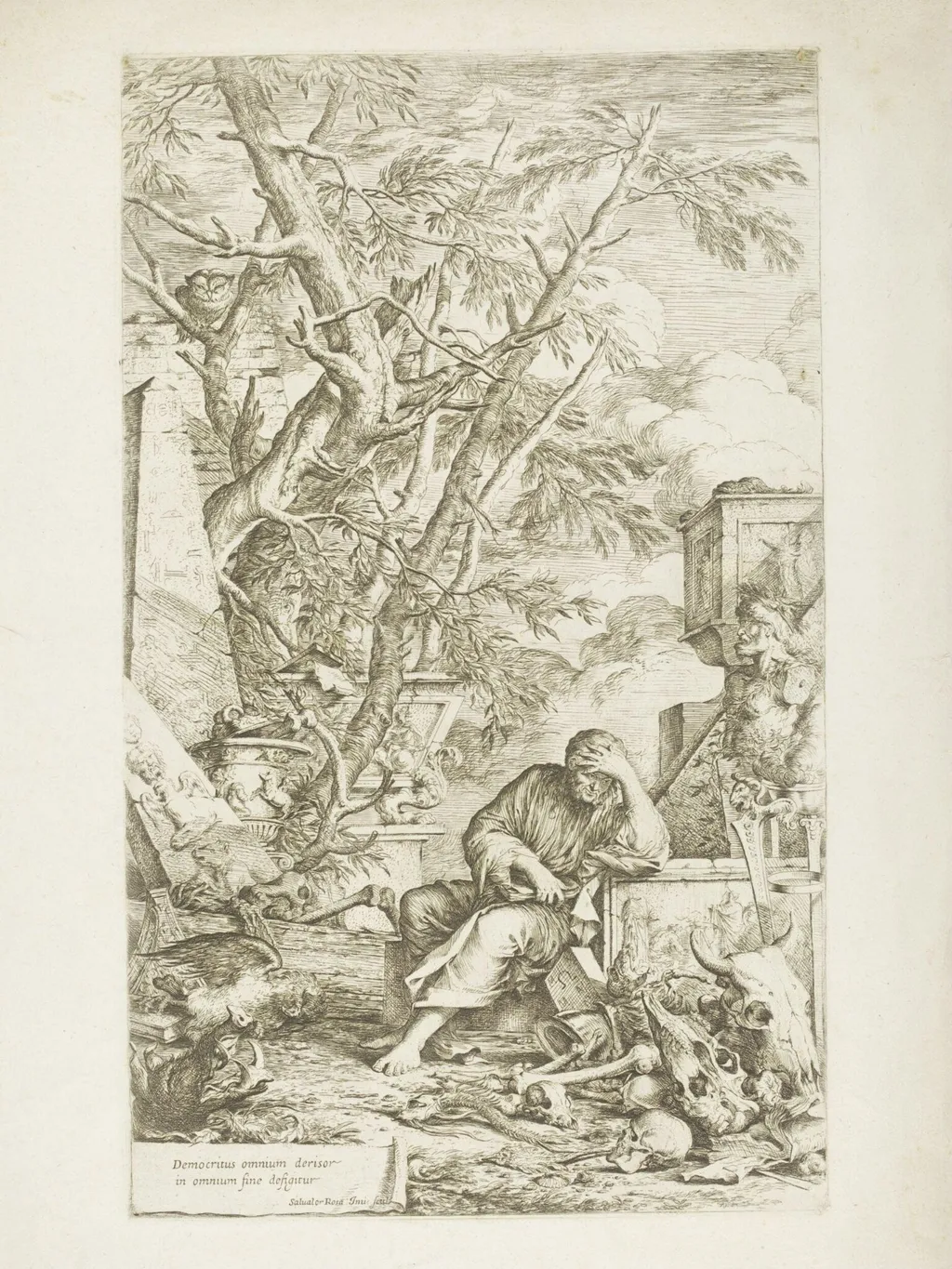 Democritus in Meditation, by Salvator Rosa, 1662