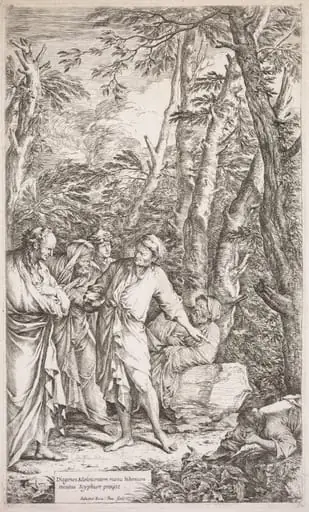Diogenes and His Cup, by Salvator Rosa