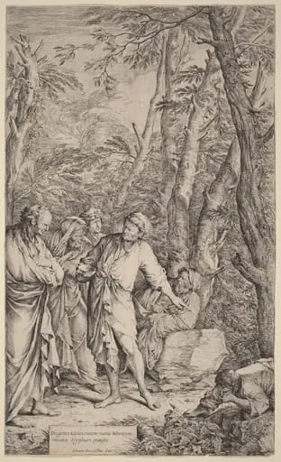 Diogenes Casting away his Bowl, by Salvator Rosa
