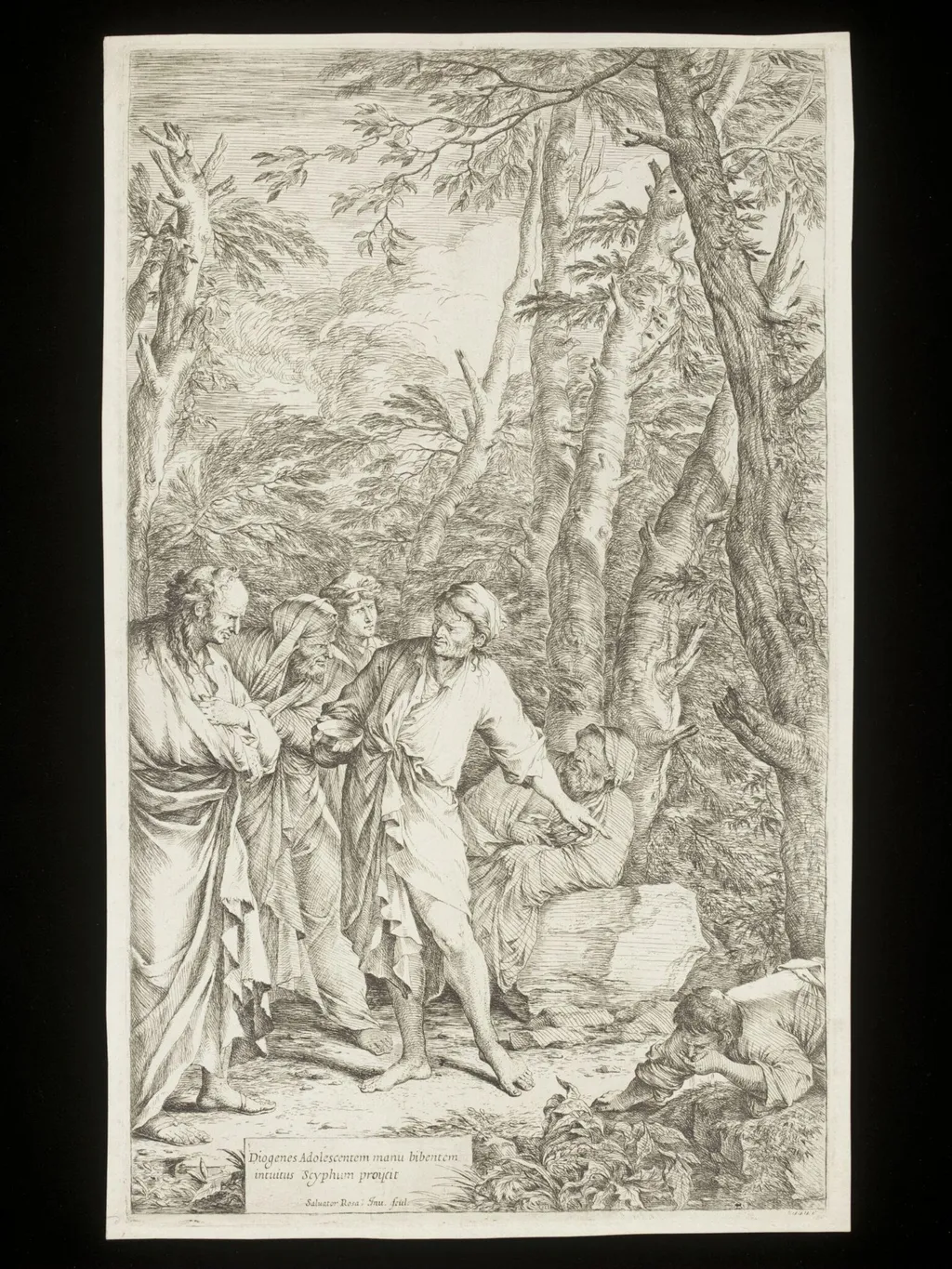 Diogenes Casting Away his Bowl, by Salvator Rosa, 1662