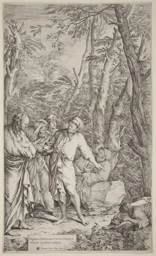 Diogenes Casting Away His Bowl, by Salvator Rosa