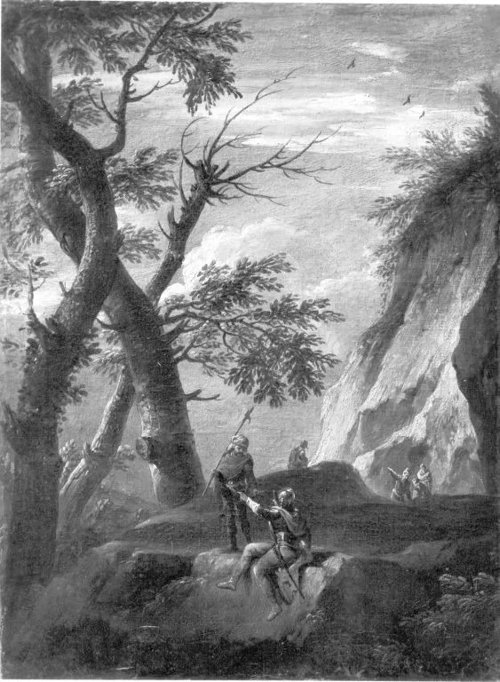 Gebirgslandschaft, by Salvator Rosa, unspecified, 1644