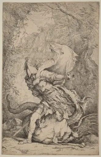 Jason and the Dragon, by Salvator Rosa