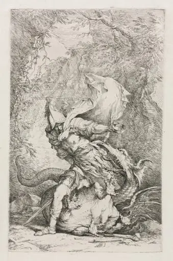Jason and the Dragon, by Salvator Rosa