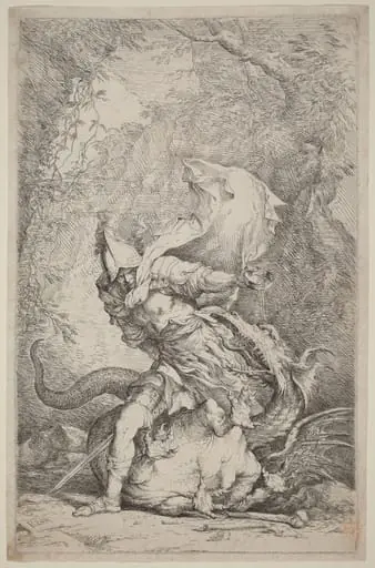 Jason and the Dragon, by Salvator Rosa