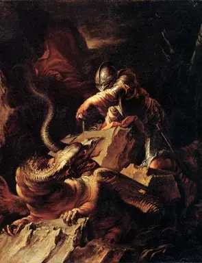 Jason Charming the Dragon, by Salvator Rosa