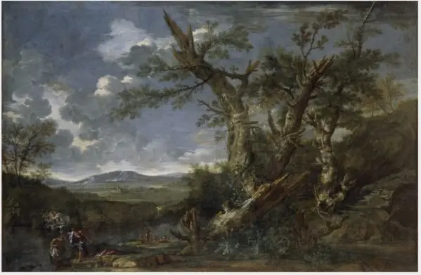 Landscape with the Baptism of Christ in the River Jordan, by Salvator Rosa