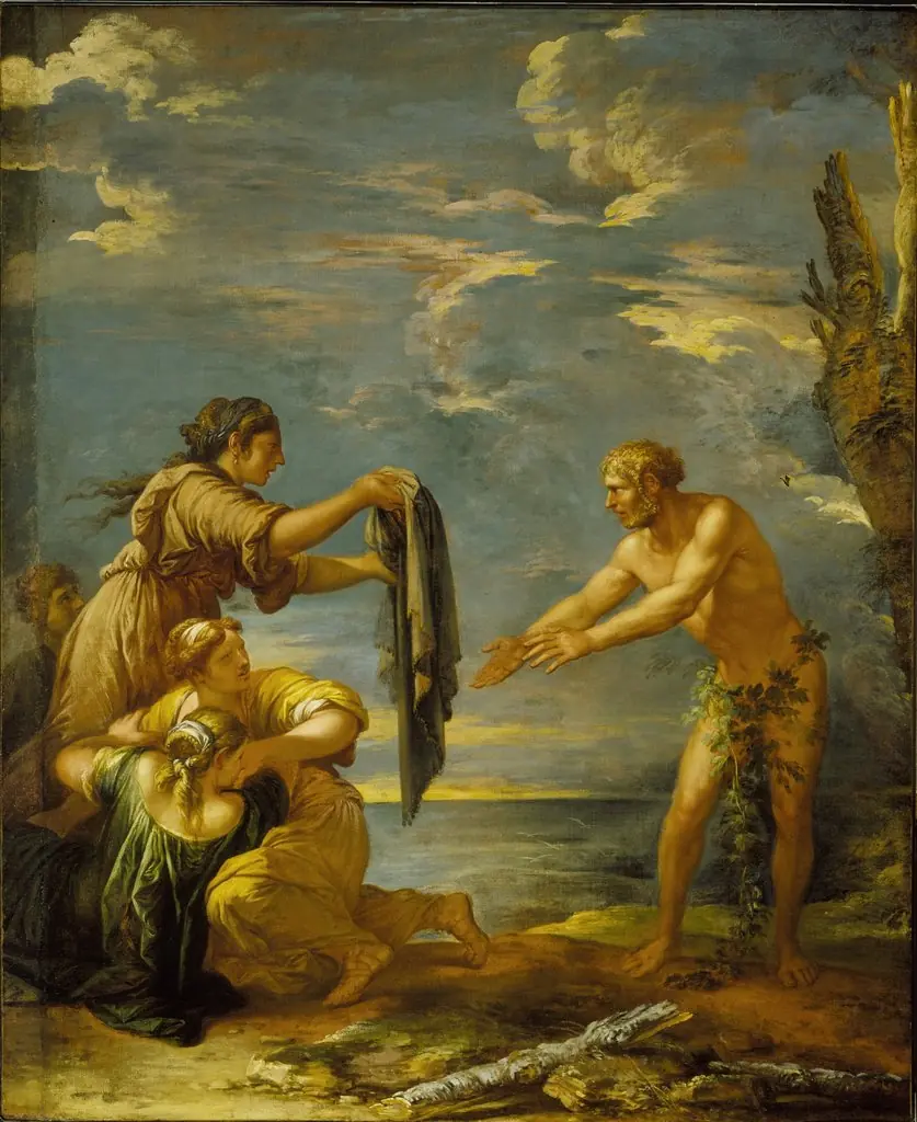 Odysseus and Nausicaa, by Salvator Rosa