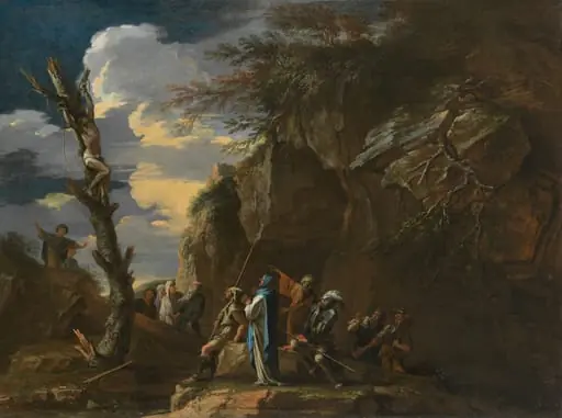 Polycrates' Crucifixion, by Salvator Rosa