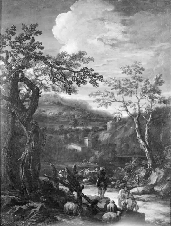 Road with People and Animals, by Salvator Rosa