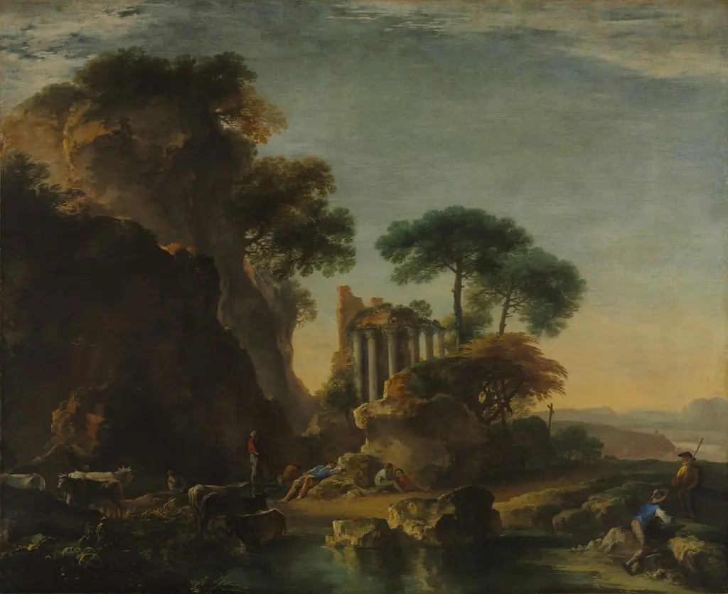 Ruins in a Rocky Landscape, by Salvator Rosa