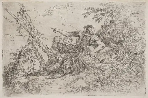 Shepherd in a Landscape, by Salvator Rosa